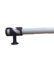 Beyaz Siyah Başlı  Aliminyum Dolap Kulp 16 cm