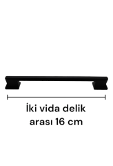 Siyah Dolap Kulp  Modelimiz  16 cm Olcuye Uymakta