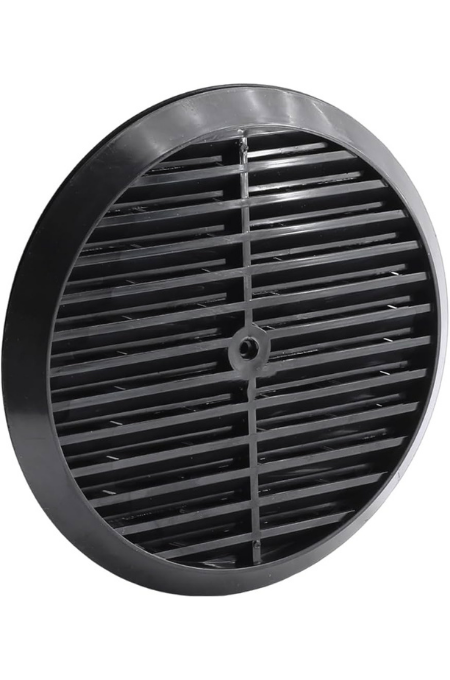 Siyah Doğalgaz Havalandırma Cam Menfezi Kapağı Ø18 | Özel Plastik