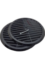 Siyah Doğalgaz Havalandırma Cam Menfezi Kapağı Özel Plastik Dışø18-Cam Delik