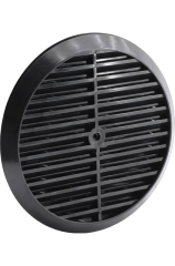 Siyah Doğalgaz Havalandırma Cam Menfezi Kapağı Ø18 | Özel Plastik