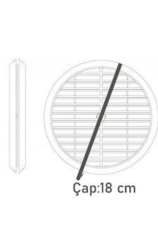 Şeffaf Doğalgaz Havalandırma Cam Menfezi Kapağı Ø18 | Özel Plastik
