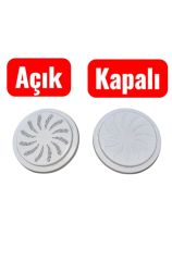 Ayarlı Ayarlanabilir Doğalgaz Cam Menfezi Çap 18 Cm Renk - Beyaz