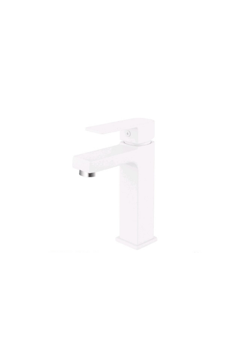 ŞİMŞEK Elit Kare Mix Beyaz Kısa Lavabo Bataryası