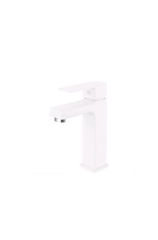 ŞİMŞEK Elit Kare Mix Beyaz Kısa Lavabo Bataryası