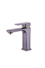 ŞİMŞEK Elit Kare Mix Füme Kısa Lavabo Bataryası