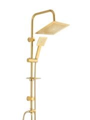 Şimşek Gold Robot Duş Seti | Gold Kaplama, Ayarlanabilir Başlık, Şık Tasarım