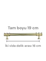 Gold Yüzüklü Aliminyum Dolap Kulp 16 cm