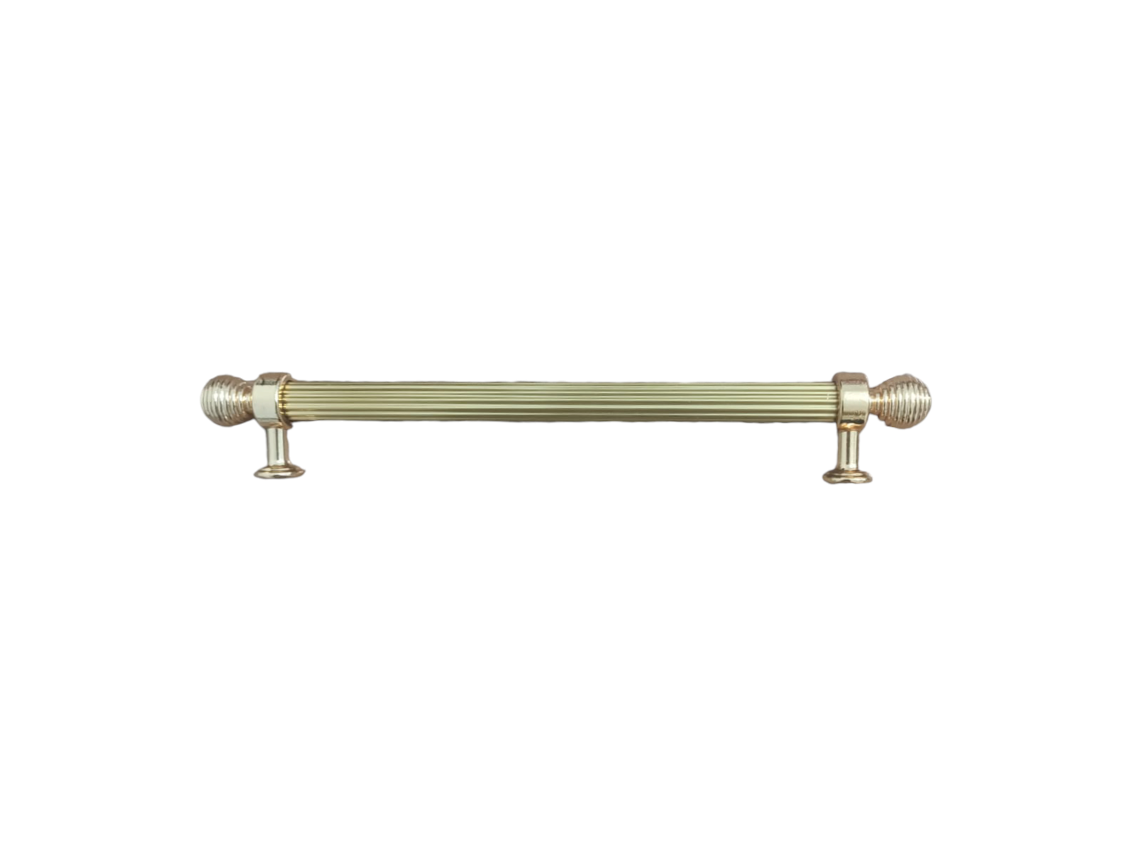 Aliminyum Yuvarlak Gold  Cizgili Dolap Kulp 16 cm