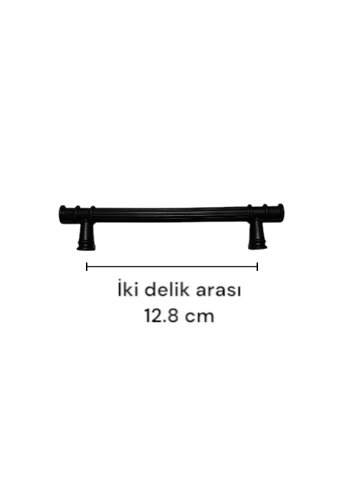 Siyah Yüzüklü Plastik Dolap Kulpu 12,8 cm | Sert ve Dayanıklı