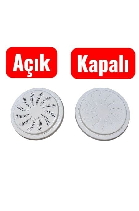 1 Adet Ayarlı Doğalgaz Cam Menfezi 18 cm – Ayarlanabilir Beyaz Menfez