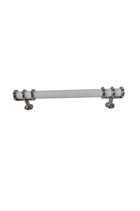 128 mm Beyaz Krom Yüzüklü Metal Kulp | Şık ve Dayanıklı Dolap & Çekmece Kulpu
