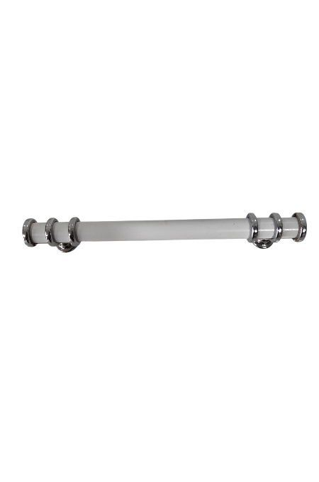 128 mm Beyaz Krom Yüzüklü Metal Kulp | Şık ve Dayanıklı Dolap & Çekmece Kulpu