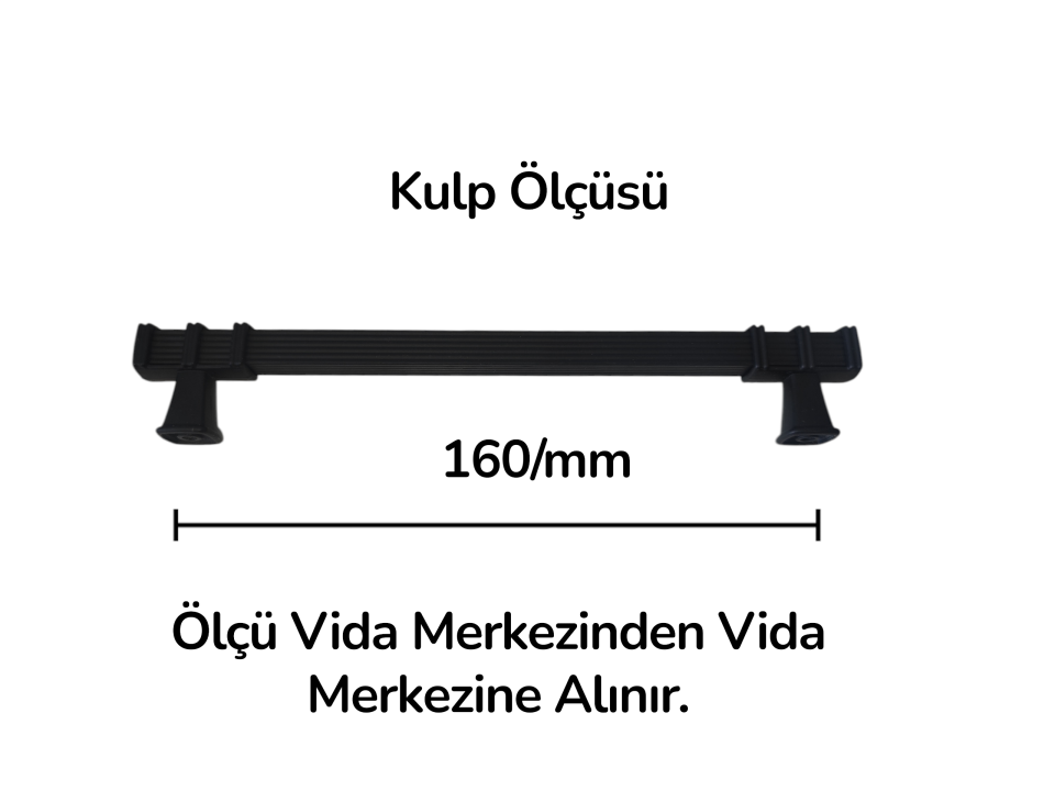 160 mm Siyah Siyah Yüzüklü Kare Kulp | Şık, Dayanıklı ve Düşük Fiyatlı Kulp