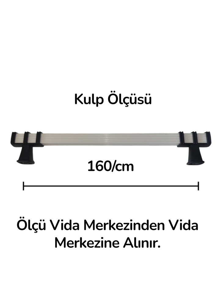 160 mm Beyaz Siyah Yüzüklü Kare Kulp | Şık, Dayanıklı ve Düşük Fiyatlı