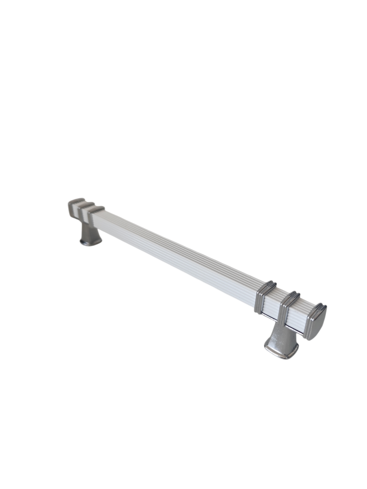 160 mm Beyaz Krom Yüzüklü Kare Kulp | Şık, Dayanıklı ve Uygun Fiyatlı