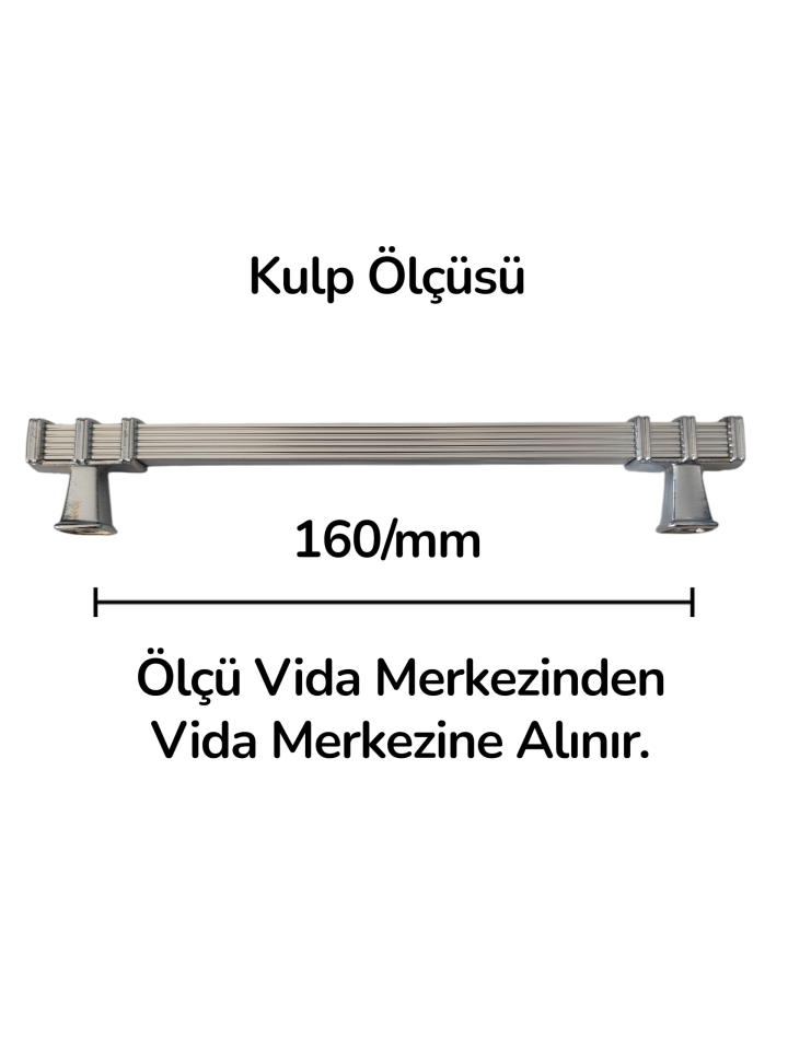 160 mm Krom Krom Yüzüklü Kare Kulp | Şık, Dayanıklı ve Uygun Fiyatlı