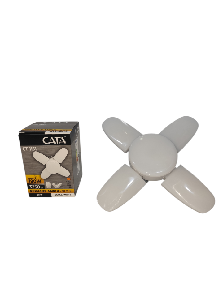 CATA CT-1151 LED Pervane Ampul 4 Kanatlı E27 32 W | Güçlü Aydınlatma