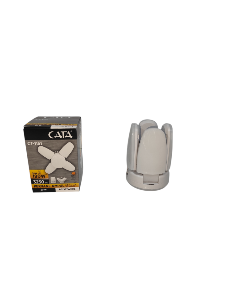 CATA CT-1151 LED Pervane Ampul 4 Kanatlı E27 32 W | Güçlü Aydınlatma