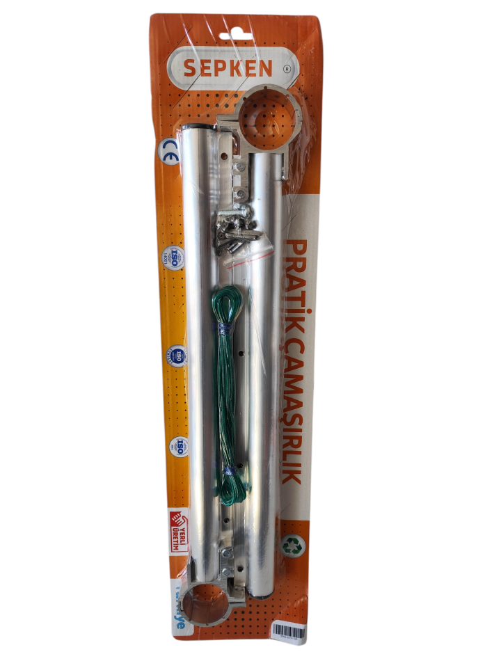 SEPKEN Alüminyum Balkon Çamaşır Askı Demiri Yuvarlak Küpeşte