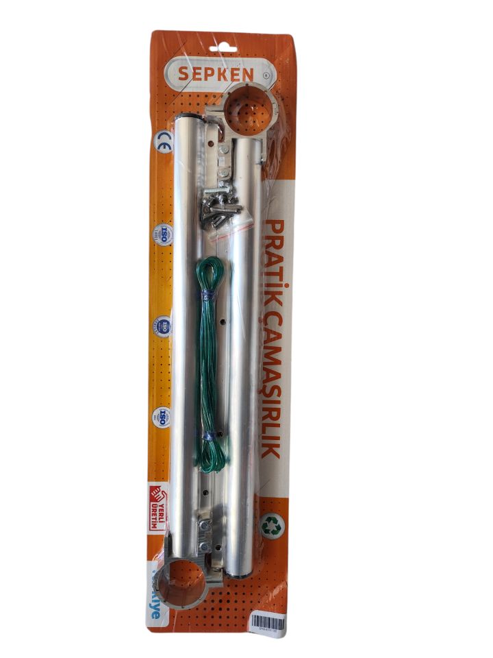 SEPKEN Alüminyum Balkon Çamaşır Askı Demiri Yuvarlak Küpeşte