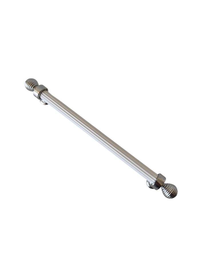 160 mm Beyaz Yuvarlak Krom Başlı Dolap Kulpu – Modern Mobilya Çekmece ve Mutfak Dolabı Kulpu