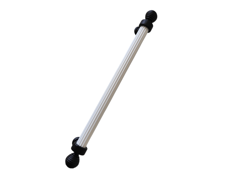 160 mm Beyaz Yuvarlak Siyah Başlı Dolap Kulpu – Modern Mutfak Dolabı ve Çekmece Kulpu