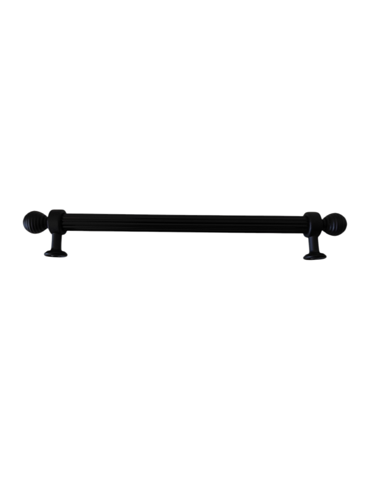 160 mm Siyah Yuvarlak Siyah Başlı Dolap Kulpu – Modern Mutfak Dolabı ve Çekmece Kulpu
