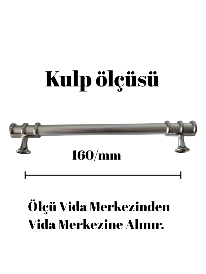 160 mm Krom Krom Yüzüklü Mobilya Kulpu – Şık, Dayanıklı ve Modern Dolap Kulpu