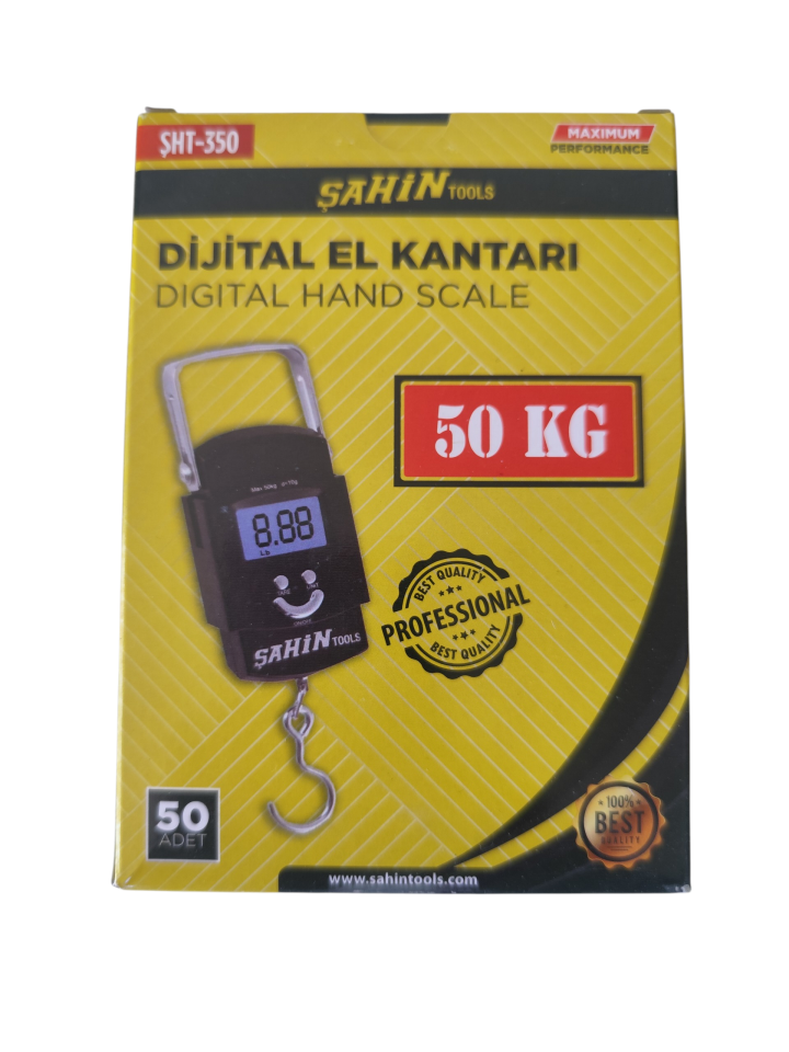 Şahin Elektronik Dijital El Kantarı 50 Kg | Terazi Tartı, 10 Gr Hassasiyet