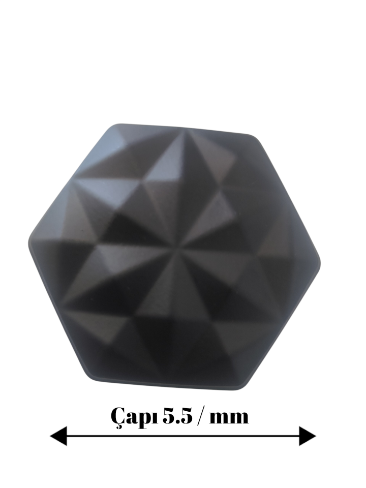 Siyah Düğme Kulp 5,5 mm | Şık, Dayanıklı ve Modern Tasarım