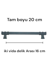 16 cm Siyah Kare Yüzüklü Kulp Modelleri